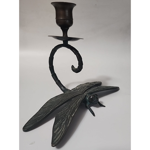 SPI San Pacific Korea Dragonfly Candlestick 8W X 6H X 5L - Picture 2 of 6